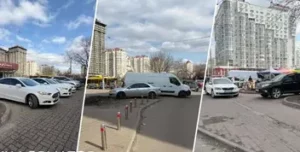 Стихійний паркінг біля метро Мінська викликає проблеми у мешканців