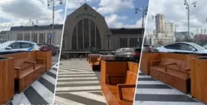 Нові парклети біля Центрального залізничного вокзалу: комфорт для пасажирів
