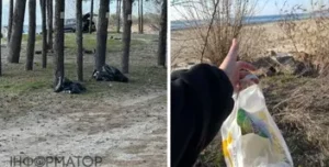 Береги Київського моря після вихідних: хто збирає сміття за відпочивальниками