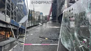 Унаслідок нічної атаки на Київ зазнав серйозних руйнувань ТРЦ Cosmo Multimall на Шулявці